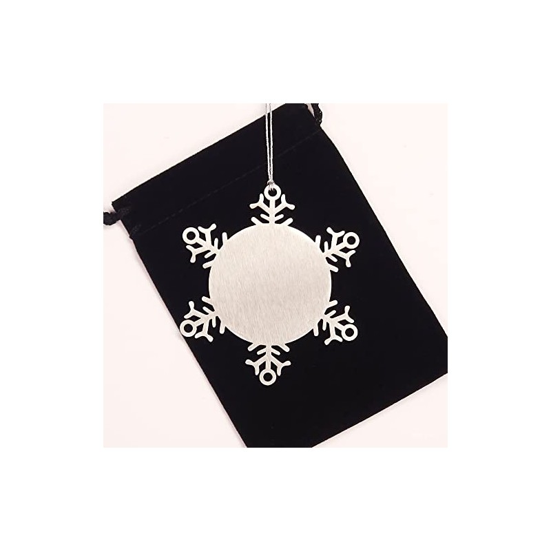 Inspirational Rudolph Christmas Ornament Engraved Snowflake for Colleague Coworker Family,