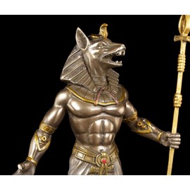 Anubis Figurine - Egyptian Warrior Statue Bronzed - Decorative Egypt Statue God Gods