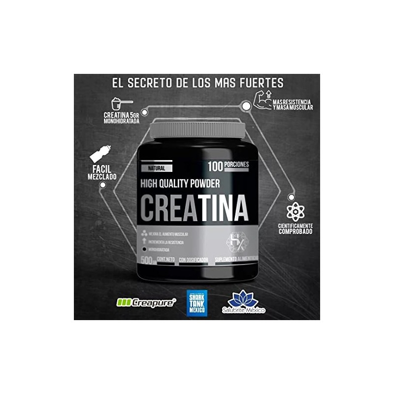 Holix LAB - Creatina Monohidratada - 500 grs, rinde hasta