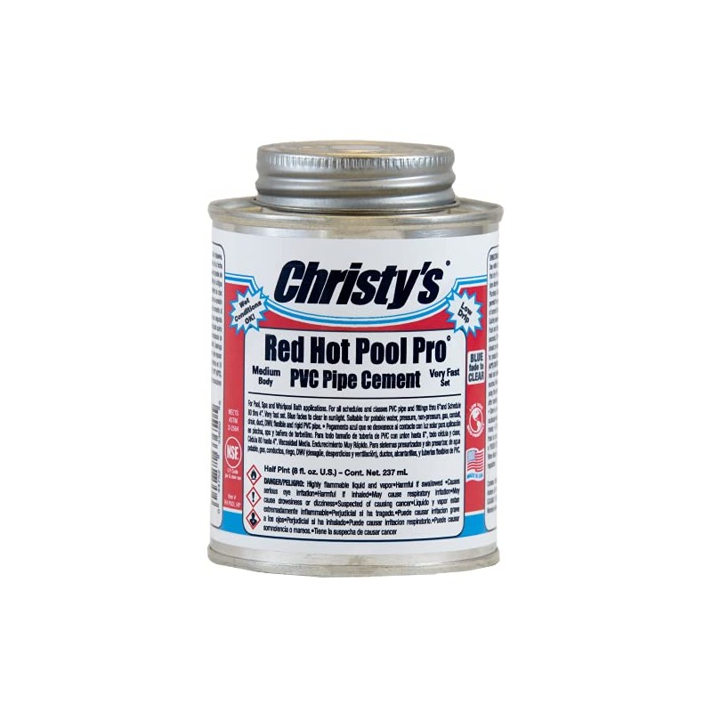 Christy's Red Hot Pool Pro PVC Cement - Medium Body,