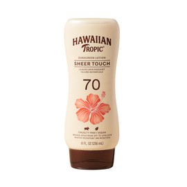 Hawaiian Tropic Sheer Touch Lotion Sunscreen SPF 70, 8Fl Oz | Broad Spectrum, Oxybenzone Free, Sunblock Lotion, Hawaiian Tropic Sunscreen SPF 70, 8Fl Oz