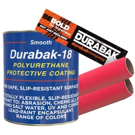 Durabak-18 Smooth Exterior Paint KIT + Roller | Roll On or Spray On Coating DIY Custom Coat for Auto Body, Automotive Rust Proofing, Boat Repair, Scratch Guard (Gallon, Grey)