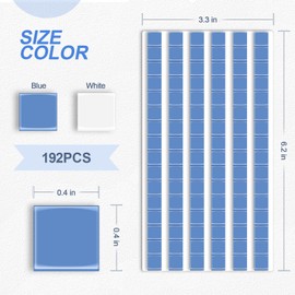 Eobiim Sticky Tack for Wall Hanging, 192 PCS Poster Putty for Walls No Damage, Mounting Putty for Hanging Pictures, Removable Wall Putty for Hanging Things, Reusable Poster Tack Putty (White & Blue)