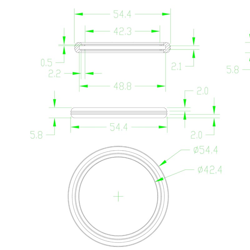 Flush Pipe Seal, Pack of 2, Replacement for 362.771.00.1, Compatible