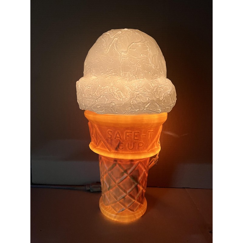 Generic Ice Cream Scoop Giant Display Lamp, Large, White, 24SCCO