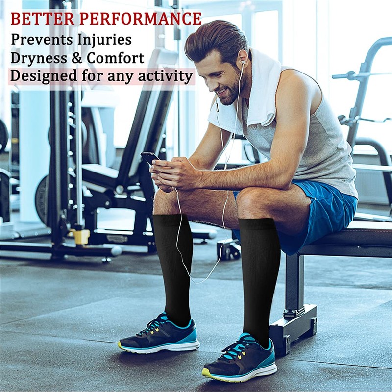 CHARMKING Compression Socks for Women & Men (8 Pairs) 15-20
