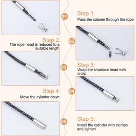 PAGOW 8 Sets Shoelace Tips Alloy Shoelace Head for DIY Shoe Laces Tips Protector, 4 Colors Shoelace Heads and Cords End Metal Aglets Cylindrical Replacement Head for Shoestrings Clothes