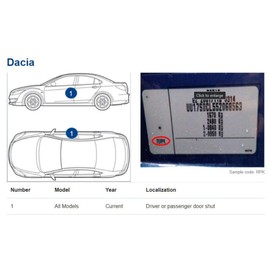 Genuine Colors Paint Pen Bleu Marine 61H for Dacia Black Logan Sandero Pick Up MCV Solenza