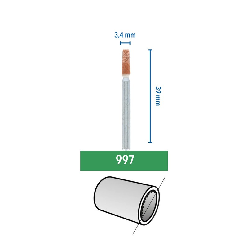 Dremel 997 Corundum Grinding Tip - Accessory Set for Multifunctional