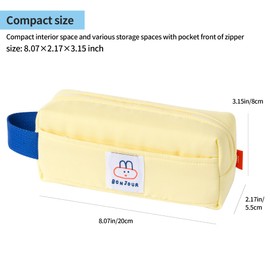 brunch brother Cotton Butter-colored Pencil Case, Large Capacity Pencil Pouch with Ample Storage, Simple Design Ideal Organizer for Students