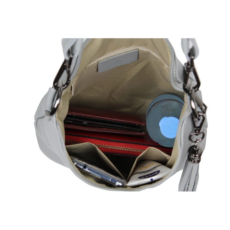 AmbraModa GLX09 Women's Handbag Shoulder Bag Made of Genuine Leather,