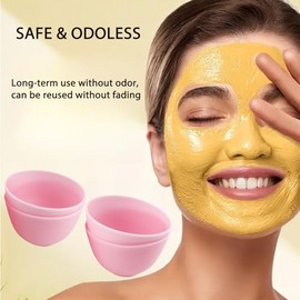 6 Pack Silicone Face Mask Mixing Bowls - Microwave & Freezer Safe, Non-Stick Esthetician Bowls for DIY Skincare, Clay Masks, Hair Color, 3.3-inch Esth