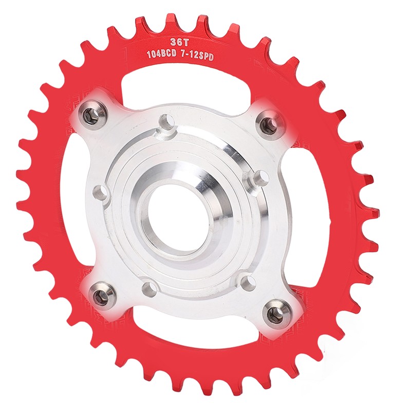 104BCD 36T Chainring Conversion Kit Aluminum Alloy Mid Drive Chainring