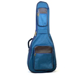 BARTON Acoustic Dreadnought Guitar Bag 600 Denier Fabric Multi-Pockets 15mm Padding Soft Handle with Quick Grip Handles and Durable Zippers (Blue Oxford)