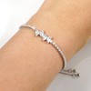 Suyi Tennis Bracelet Cubic Zirconia Crystal Bracelet Adjustable Slider Bracelet