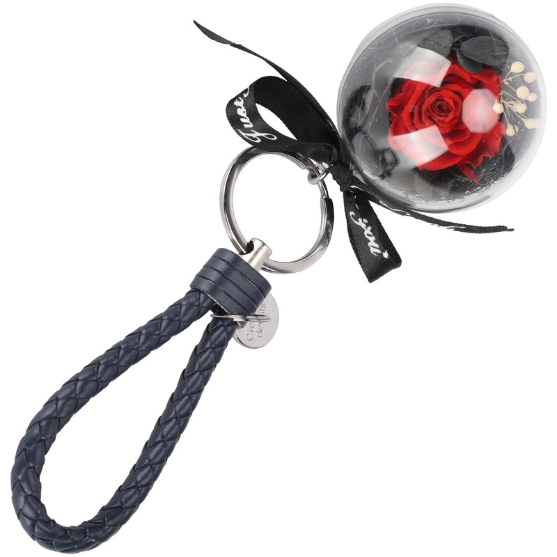 Preserved Flower Keychain Creativity Hanging Round Ball Pedant Gift Craft