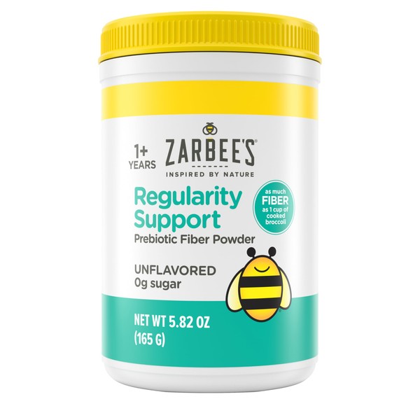 Zarbee's Children's Regularity Support* Prebiotic Fiber Powder, Flavorless Fiber Powder