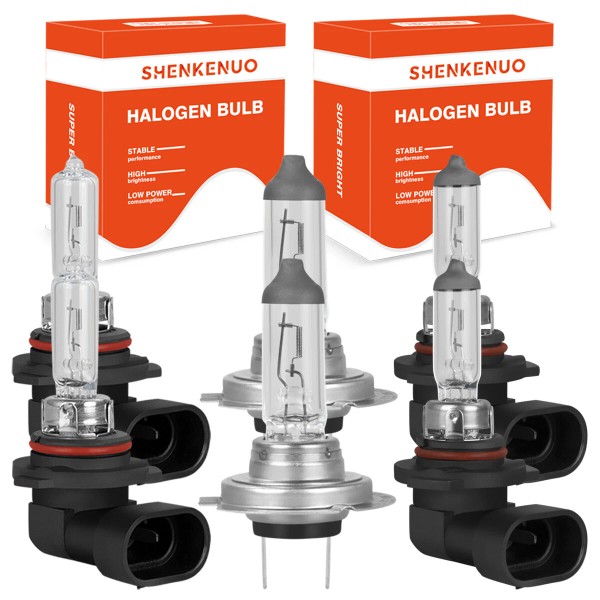 SHENKENUO For Subaru Outback 2005-2009 6X 3400K Halogen Headlight Bulb