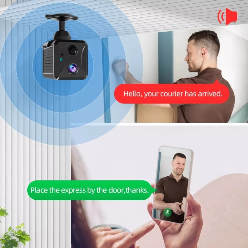 BOAVISION 4G Mini Security Camera SIM Card PIR Motion Nanny