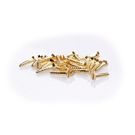Pack of 100 Mini Wood Screws DIN 97 (Countersunk Head with Slotted Head) Brass 1.6 x 16 mm for Model Making or Restoration