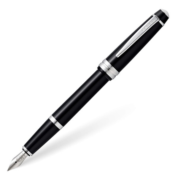Cross Bailey Light Polished Black Resin w/Polished Chrome Appointments and Medium Nib Fountain Pen