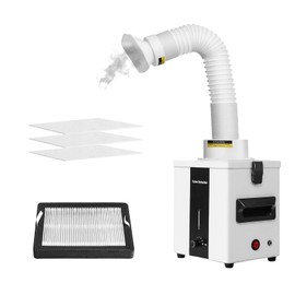 CAMXTOOL Solder Fume Extractor, Easy to use, Desktop and Floor, 3-Stage Filtration System Benchtop Smoke Absorber for Electronic sldering, Beauty and Nail Salon, Welding Tools,engraing Machine