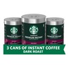 Starbucks Premium Instant Coffee, Dark Roast, 100% Arabica Beans, 3