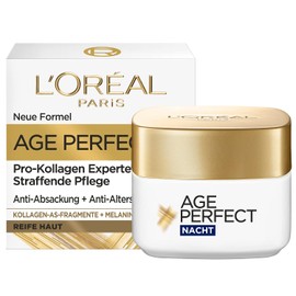 L'Oréal Paris Firming Night Cream for Mature Skin, Anti-Ageing Moisturiser Against Age Spots, with Collagen AS Fragments, Age Perfect Pro Collagen Expert, 50 ml