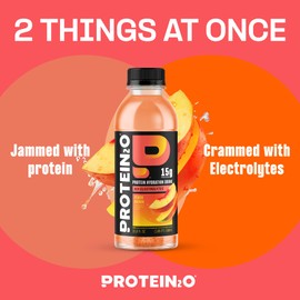 Protein2o 15g Whey Protein Infused Water, Peach Mango, 16.9 Oz Bottle (Pack of 12)