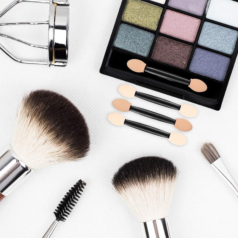 MORGLES Eyeshadow Applicators Double Sided, 50PCS Eyeshadow Brush 2.4 Inch