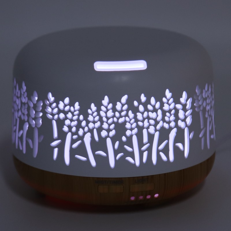 Desktop Humidifier 300ml Wood Grain Design Low Noise Aromatherapy Humidifier