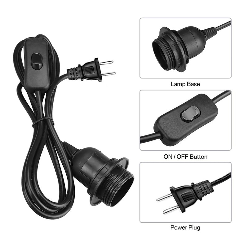 Plug in Hanging Light Cord Kit - 16Ft Pendant Light