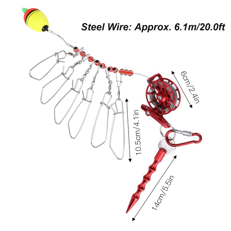 Fishing Lock Buckle with Reel Stainless Steel Live Fish Locks