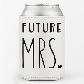 LEJIAJINW Engagement Gifts for Couples - Mr and Mrs, Just Married, Newly Wed Gift for the Bride, Bride to Be, Wedding Day Essentials, Bachelorette Party Favor Bridal Leather Can Cooler for Him/Her