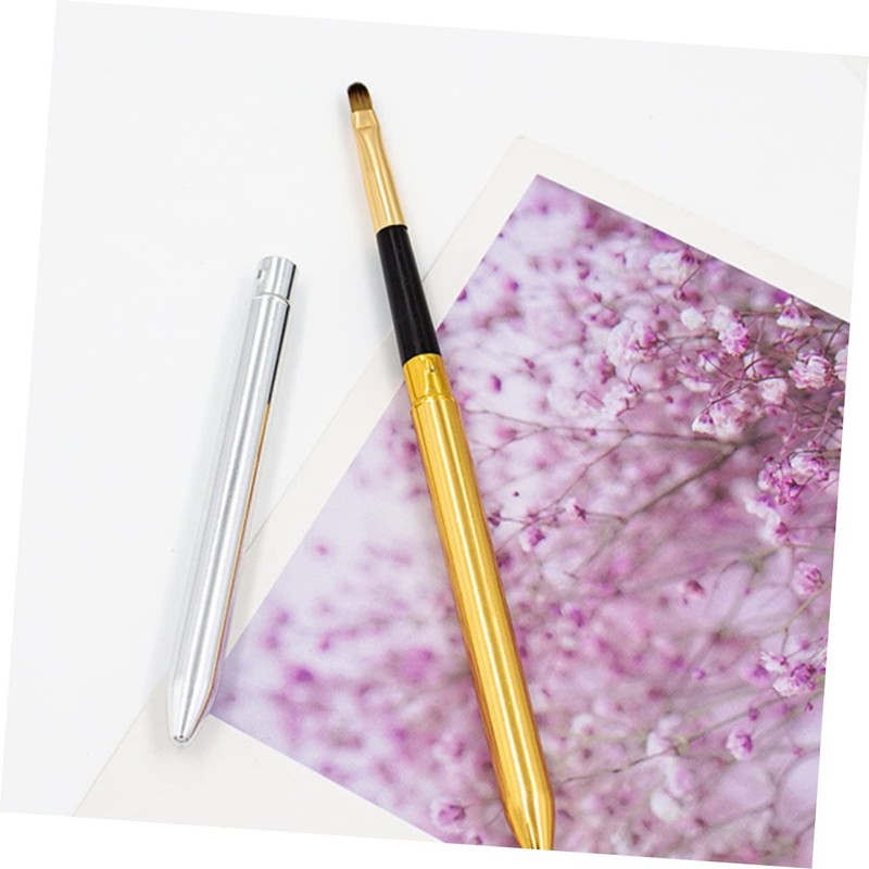 Baluue 6pcs Lip Brush with Covers Portable Makeup Applicators for