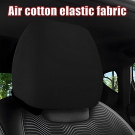 KHGUZ Car Headrest Covers, 2PCS Anti-Dirty Vehicle Head Rest Protector, Reusable Flexible Automotive Interior Seat Pillow Protective Covering Accessories, Universal for SUV, Sedan, Truck (Beige)