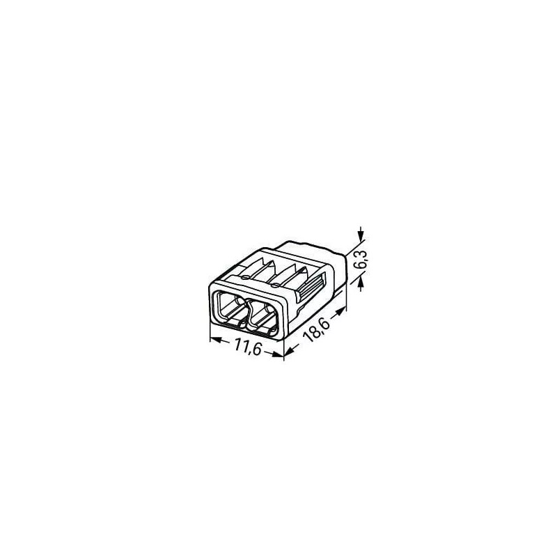 WAGO 2773-402 Compact PUSHWIRE Connector - 2 Conductor -120pk