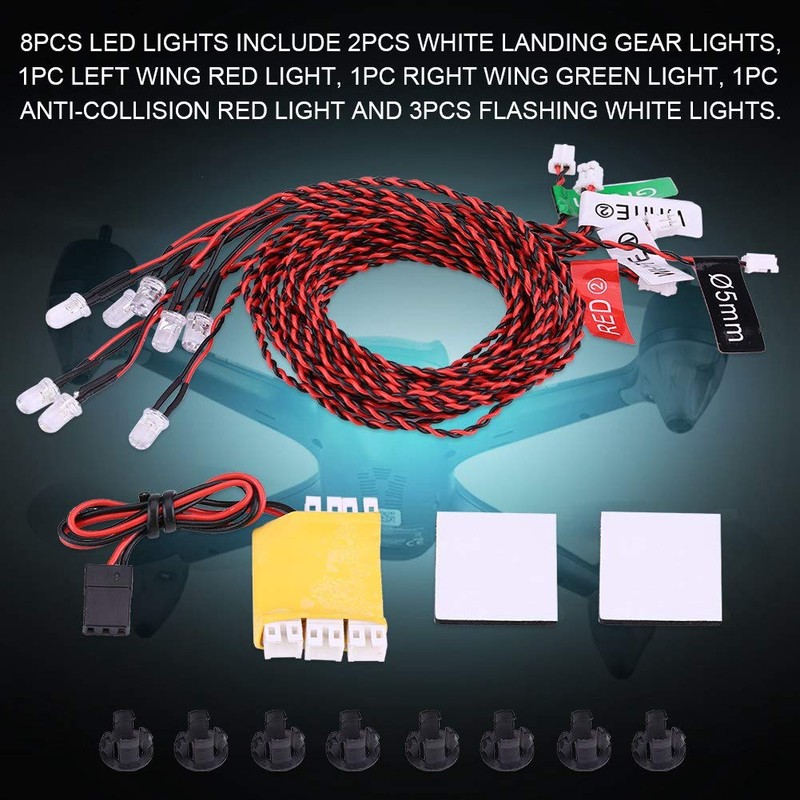 Rc Navigation Light, Rc Airplane Navigation Light Plastic 8 Led