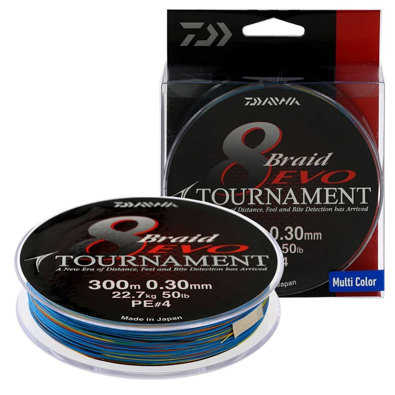 Daiwa Tournament 8 Braid EVO 0.45mm, 42,3kg/93,3lbs 300m multicolour
