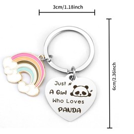 Bluckincle Panda Gifts For Girls Funny Valentine Gifts Panda Keyring Keychain Cute Panda Gifts For Kids Panda Lovers Gifts For Women Men Birthday
