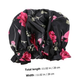 minkissy 2pcs Sleep Comfortably Satin Bonnet Double-layer Hair Bonnets for Women Elastic Headband Maintain Hair Styles Breathable and Soft