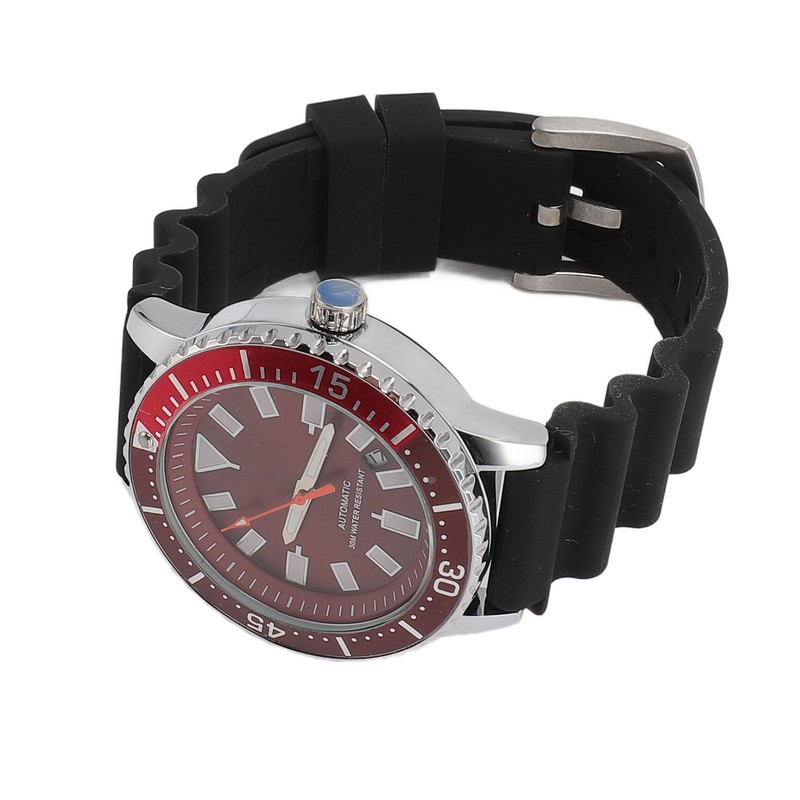 Men Chronograph Watch Rotatable Bezel Self Winding Automatic Movement Waterproof