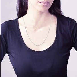 LeCalla Solid 925 Sterling Silver Italian 1.5mm Diamond Cut Cuban Link Curb Chain Necklace for Men and Women 22 Inches