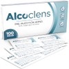 Alcoclens Pre-Injection Alcohol Wipes/Swabs Box of 100 Sachets