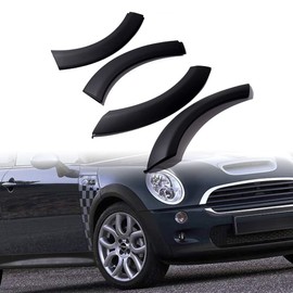 Compatible with 2002-2006 Mini Cooper R50 R53 S 05-08 R52 R52S Convertible 4 pcs of Front Left & Right Wheel Arch Hood Trim Fender Flares