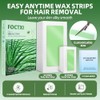 100 PCS Wax Strips Hair Removal Kit for Face &