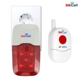 Plug-in Wireless Alert Bell with Strobe Light Alarm