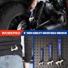 WORKPRO 8-Inch Adjustable Wrench, Cr-V Steel Wrench Metric & SAE