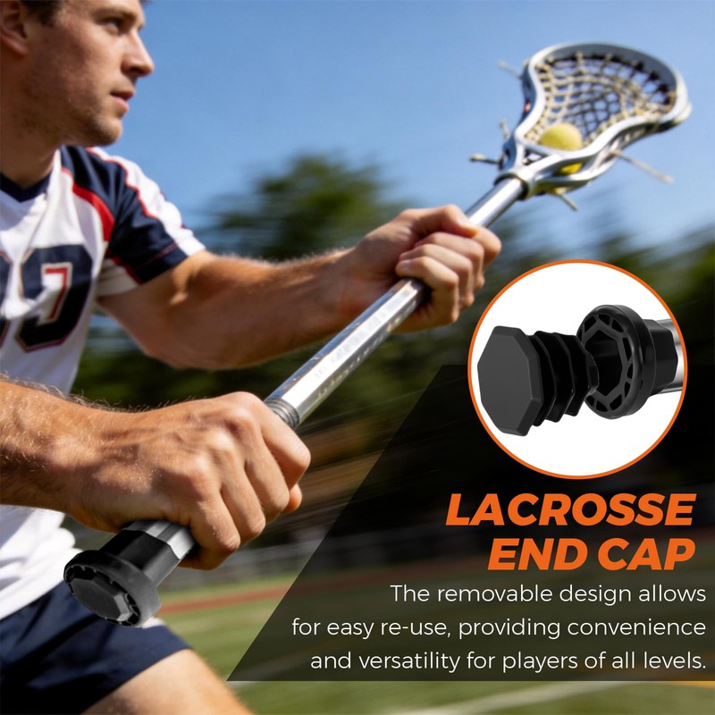 MaiTianna 2 Pack Lacrosse Stick End Caps, Sliding Butt End