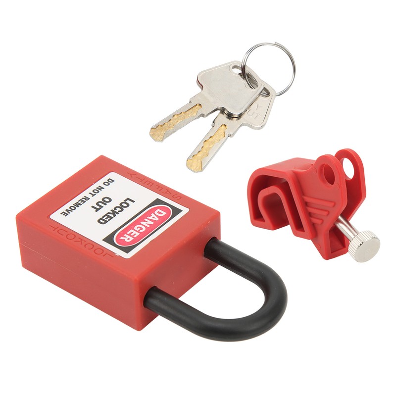 Circuit Breaker Lockout Device Brass 25mm Shackle Nylon Padlock for